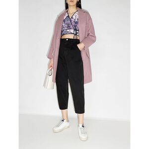 FRAME Cropped Tapered High Waisted Black Jeans size 27